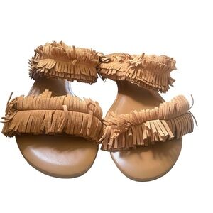 NIB Joie Fringe Sandals - size 39 - US 8 - whiskey